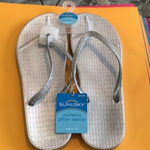 SUN & SKY Women’s Glitter Sandals